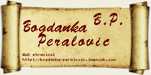 Bogdanka Peralović vizit kartica